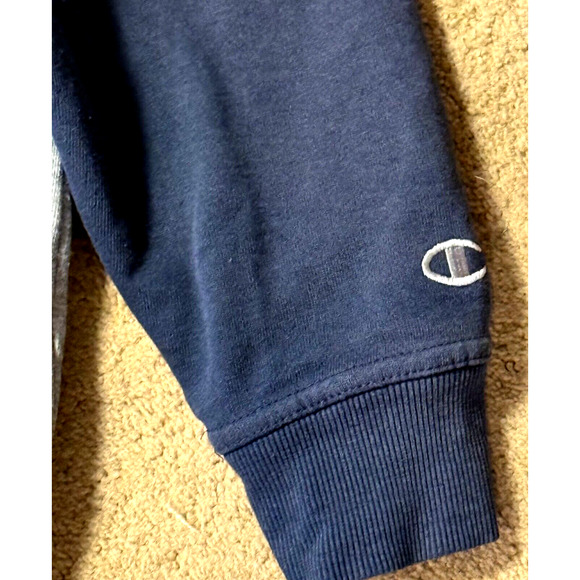 Champion Baseball Hall of Fame Zip Mens Sweatshirt Large Gray Navy Enbroidered - Picture 4 of 8